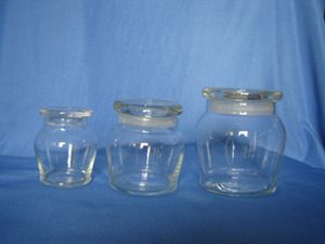 glass candle jar / storage bottle